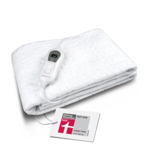 HU 672 Wärmeunterbett super-flauschig, 150 x 80 cm, Heizdecke mit Abschaltautomatik und Überhitzungsschutz, elektrische Wärmedecke für das Bett mit 4 Temperaturstufen, waschbar