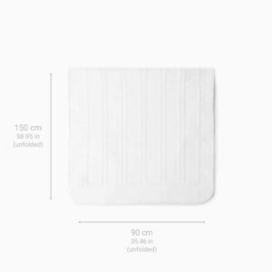 HU 672 Wärmeunterbett super-flauschig, 150 x 80 cm, Heizdecke mit Abschaltautomatik und Überhitzungsschutz, elektrische Wärmedecke für das Bett mit 4 Temperaturstufen, waschbar