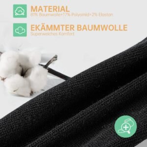 Sneaker Socken Herren & Damen bio Baumwolle 12 Paar Sneakersocken Kurze Socken Sportsocken Halbsocken Socks Unisex Schwarz Weiß Grau