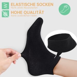 Sneaker Socken Herren & Damen bio Baumwolle 12 Paar Sneakersocken Kurze Socken Sportsocken Halbsocken Socks Unisex Schwarz Weiß Grau