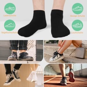 Sneaker Socken Herren & Damen bio Baumwolle 12 Paar Sneakersocken Kurze Socken Sportsocken Halbsocken Socks Unisex Schwarz Weiß Grau