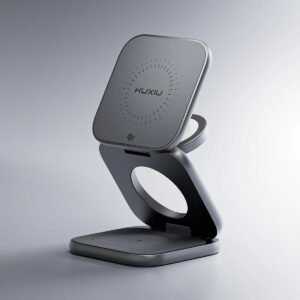 X40 Turbo Qi2.2 Certified 25W 3-in-1 MagSafe Foldable Wireless Charging Stand - Gray