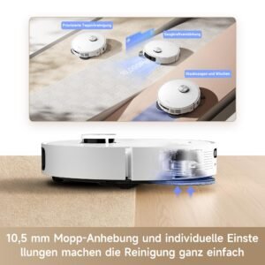 dreame L10s Ultra Gen 2 Saugroboter mit Wischfunktion,MopExtend™ RoboSwing-Technologie, 10.000 Pa Vormax™-Saugkraft, Haustiermodus, vollautomatischer Basisstation,vielseitiger Teppichreinigung