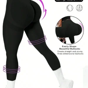 Seamless Butt Lifting Workout Leggings for Women High Waist Yoga Pants Compression Contour Tights