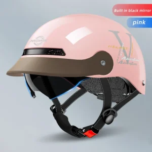 MOWK Vintage Motorcycle Half Helmet Summer Breathable Men Women Electric Jet Scooter Open Face Helmets Reflective Safety Helmets