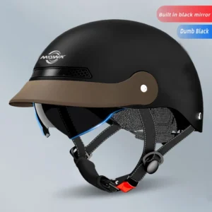 MOWK Vintage Motorcycle Half Helmet Summer Breathable Men Women Electric Jet Scooter Open Face Helmets Reflective Safety Helmets
