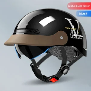 MOWK Vintage Motorcycle Half Helmet Summer Breathable Men Women Electric Jet Scooter Open Face Helmets Reflective Safety Helmets