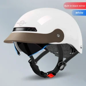 MOWK Vintage Motorcycle Half Helmet Summer Breathable Men Women Electric Jet Scooter Open Face Helmets Reflective Safety Helmets