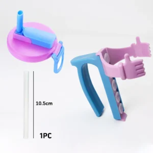 🔥 Buy 1 Get 1 Free, only $3.9! Black Friday Starts Now !Portable Soda Can Holder With Can Lid And Silicone Straw Reusable