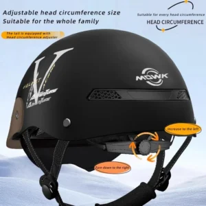 MOWK Vintage Motorcycle Half Helmet Summer Breathable Men Women Electric Jet Scooter Open Face Helmets Reflective Safety Helmets