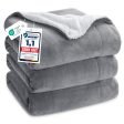 BEDSURE Kuscheldecke – Warm Sherpa Wolldecke & Sofadecke, Flauschig Sofaüberwurf Decke, Dicke Couchdecke, Fleecedecke, Flauschige Wohndecke für Couch, Grau, 230×270 cm